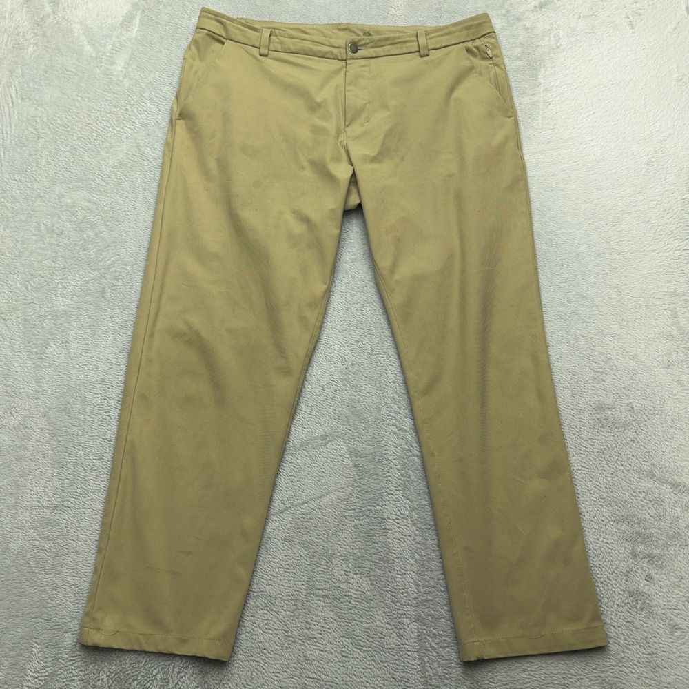 Lululemon Pants Mens 36 Tan Commission Slim Fit Warpstreme Khaki Chino Commuter